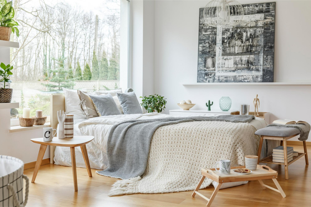 Amenajarea dormitorului în stil scandinav