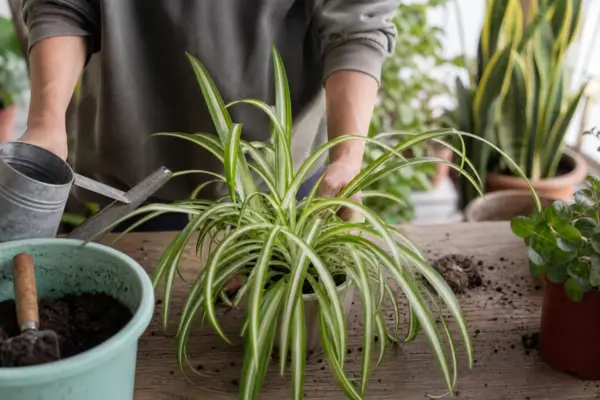 Panglicuța (Chlorophytum comosum) – plantare, udare și întreținere